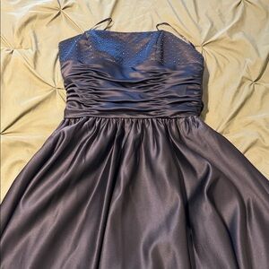 Elegant Black Satin Dress